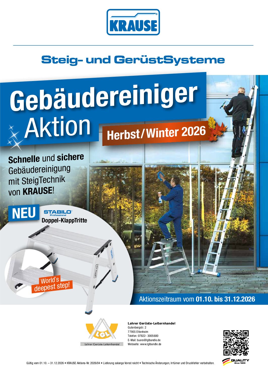Herbstaktion 2026 Gebäudereiniger von KRAUSE